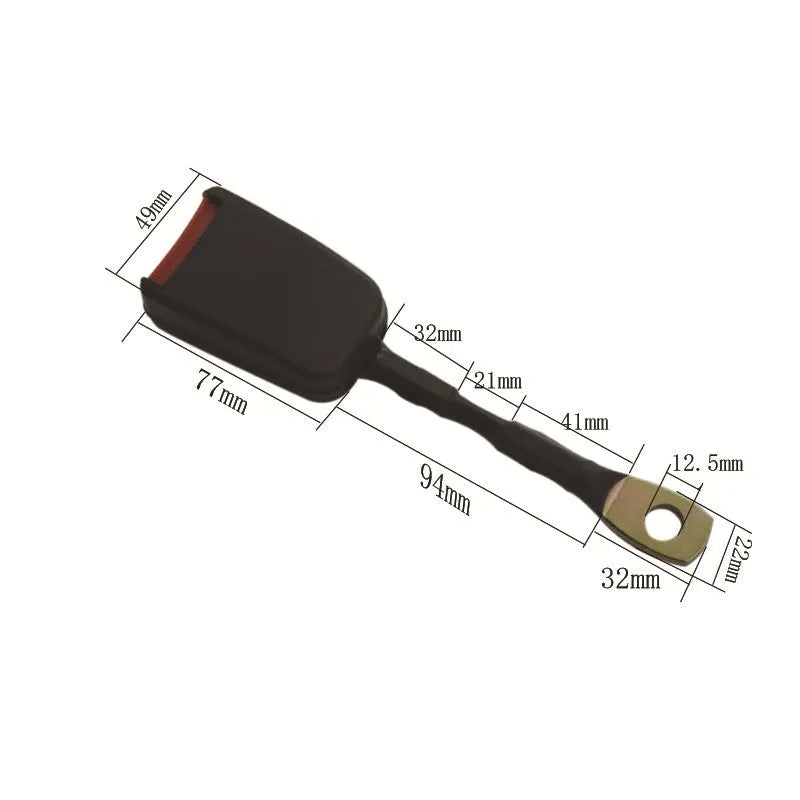 20cm steel wire car seat belt buckle socket for 21cm width vehicle connections