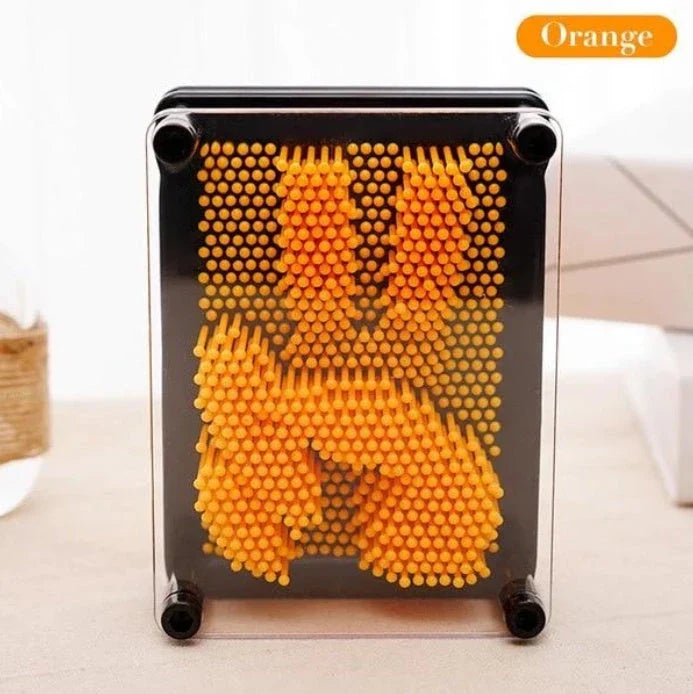 Customizable 3D Sculpture Frame - Create stunning 3D sculptures in seconds by pressing any object onto the array of pins