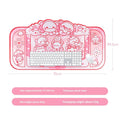Hexagonal dragon crane machine large mouse pad 75x40cm with cartoon anime design and wrist support