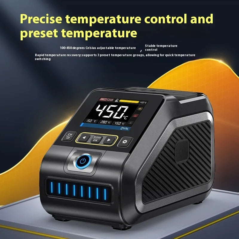 Intelligent constant temperature soldering station with plug-in heating core for maintenance welding