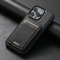 MagSafe silicone iPhone case with rear magnetic card holder in oil wax finish colours.