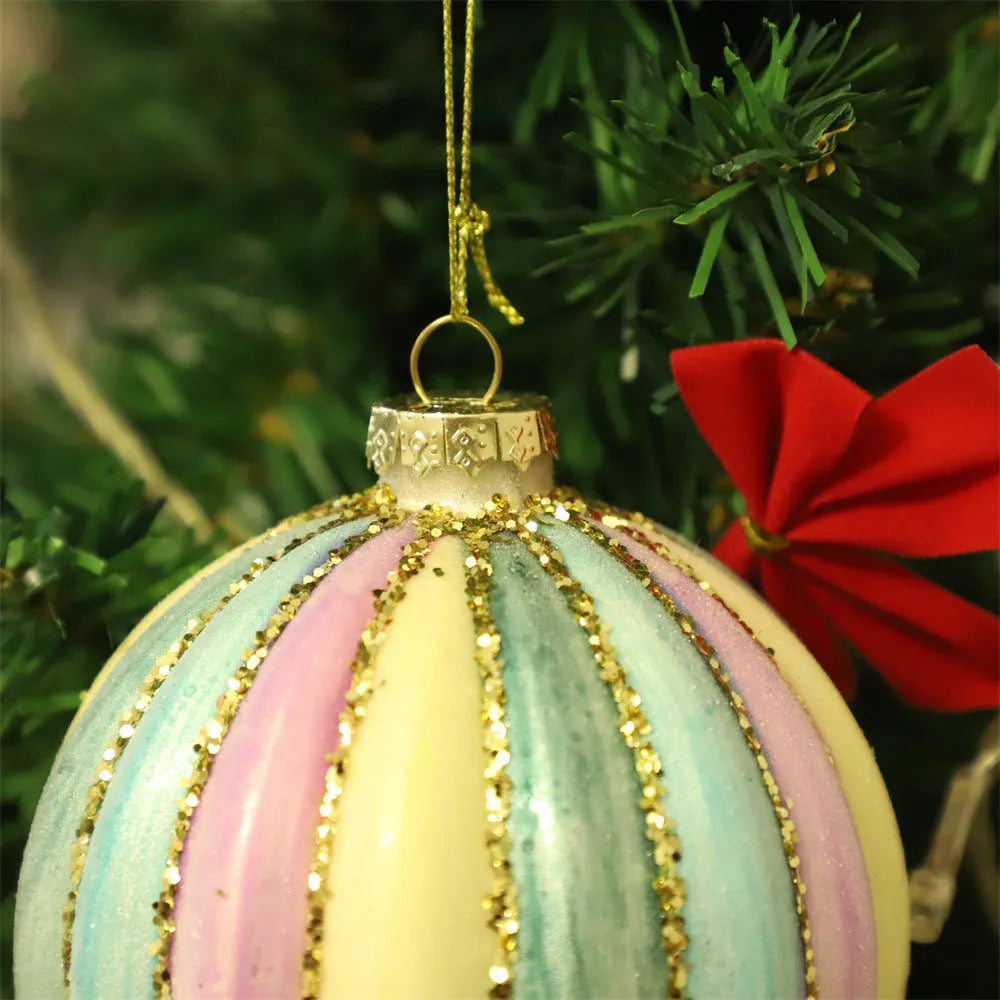 D10CM old silver painted glass Christmas ball pendant with grinding defect, three colour options
