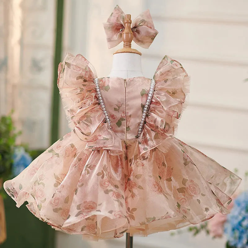 Super Mori pettiskirt for girls in picture colour with matching headpiece, suitable for heights 80cm to 160cm