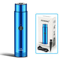 ARECTECH black portable electric shaver with USB cable and detachable rotary head.