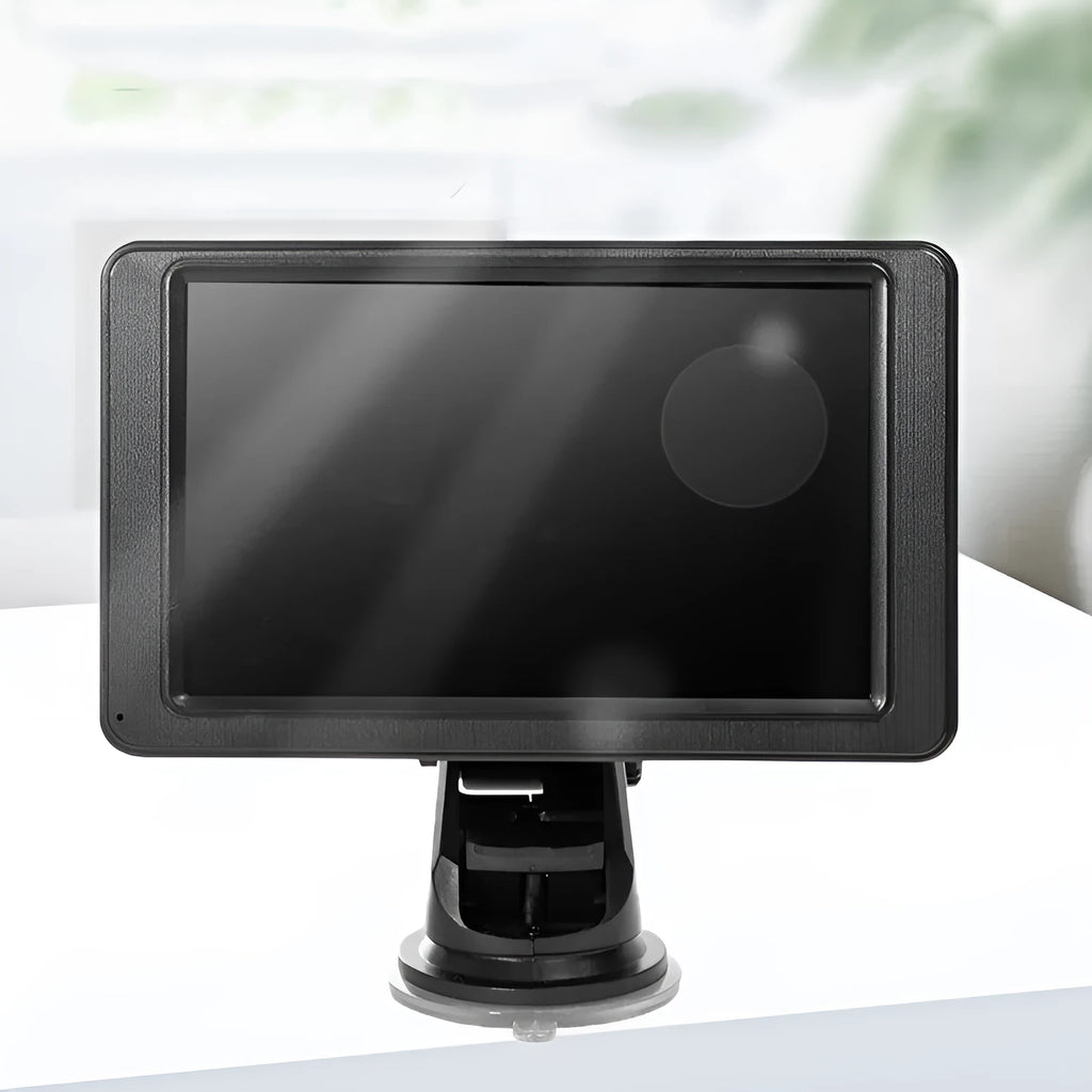 Black vehicle-mounted MP5 player with 7-inch screen on universal car bracket