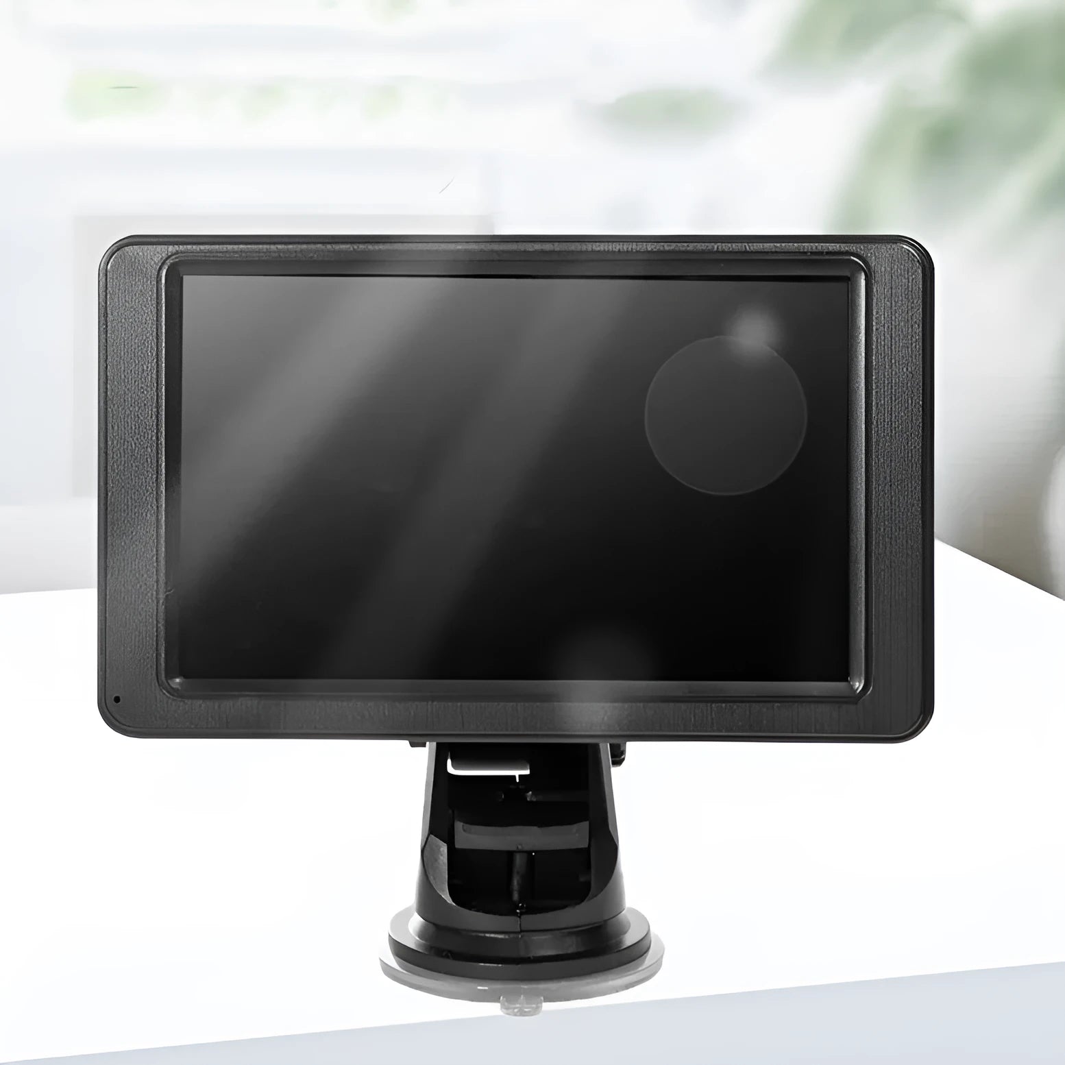 Black vehicle-mounted MP5 player with 7-inch screen on universal car bracket