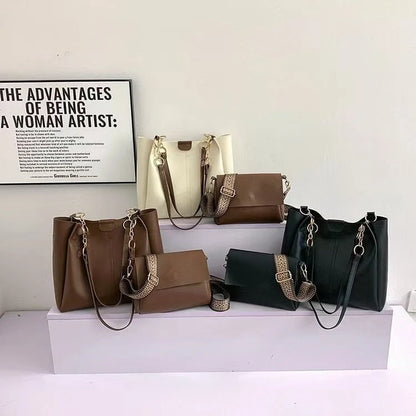 Two-piece set of large capacity totes in various colours for work and commuting