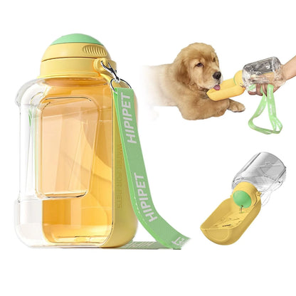 2-in-1 dog water and food dispenser with large capacity for outdoor adventures