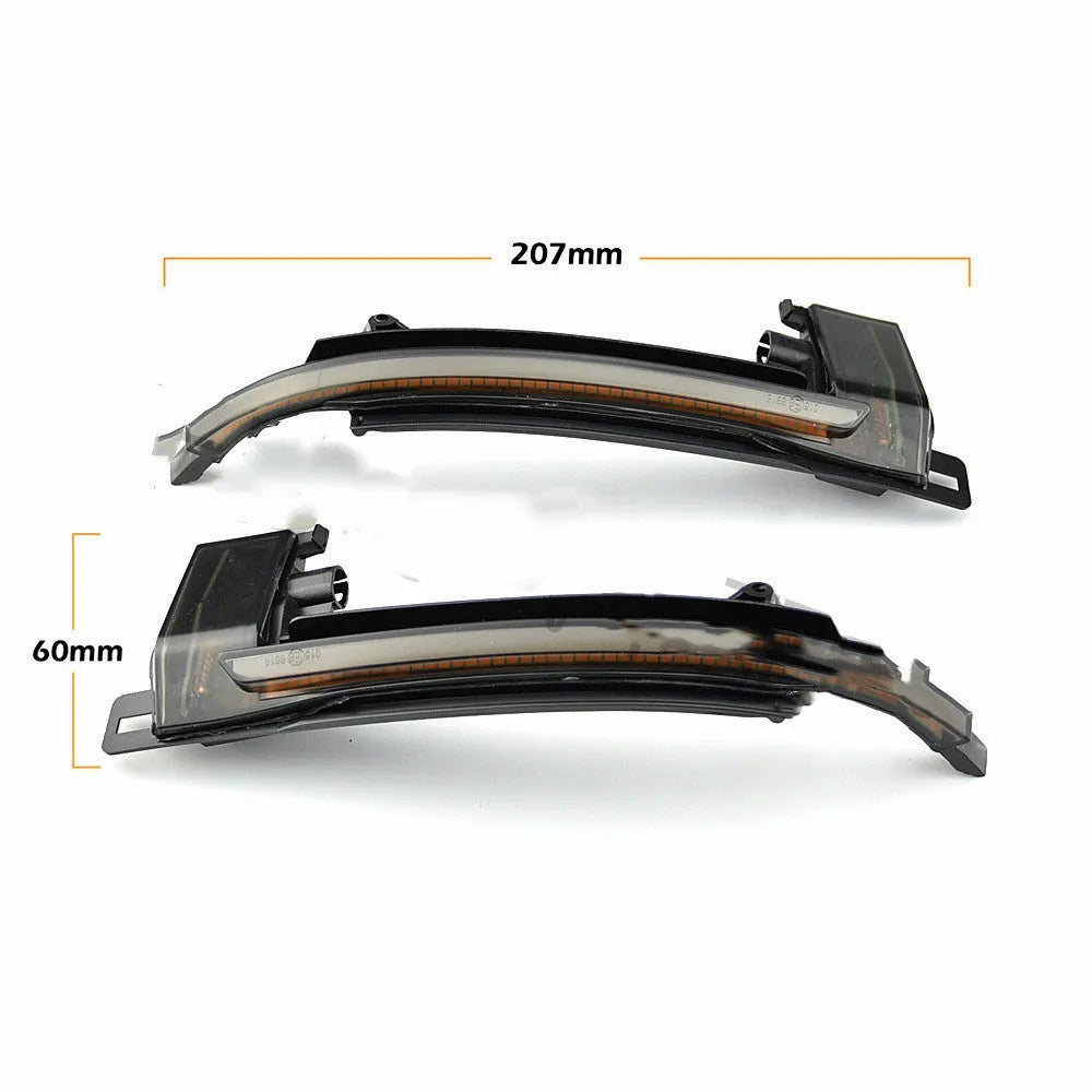 Dynamic LED mirror turn signal light for Audi B8 and B8.5 models in black or white.