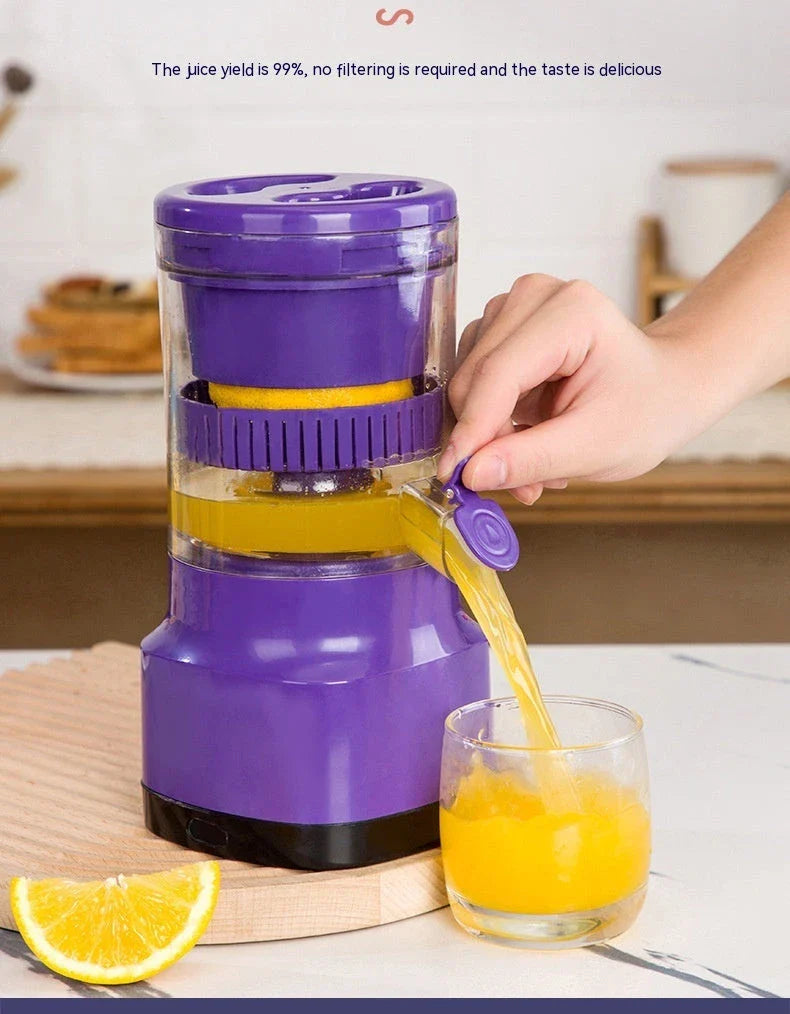 Rechargeable electric citrus juicer for squeezing lemons, limes, oranges, and other citrus fruits