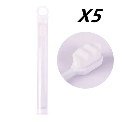 Ultra-fine nylon toothbrush with super soft 2.3cm bristles for sensitive gums
