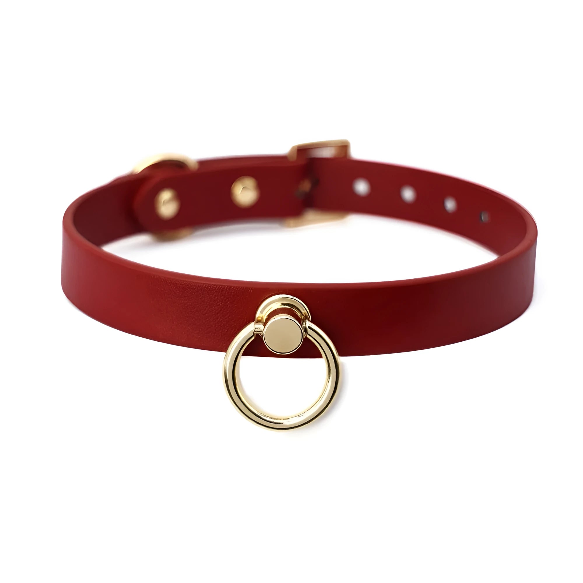 Black genuine cowhide leather BDSM collar with chain links and a matching dog lead.