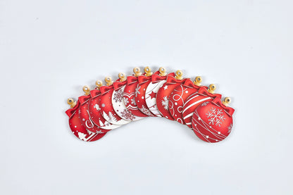 Hand-painted Christmas wooden signboard with 'Merry Christmas' message in red and green