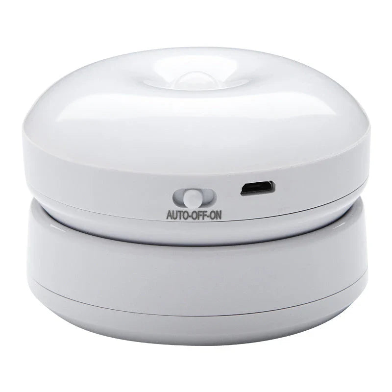 Rotating motion sensor light for corridors, garages, and wardrobes with adjustable direction and energy-saving features