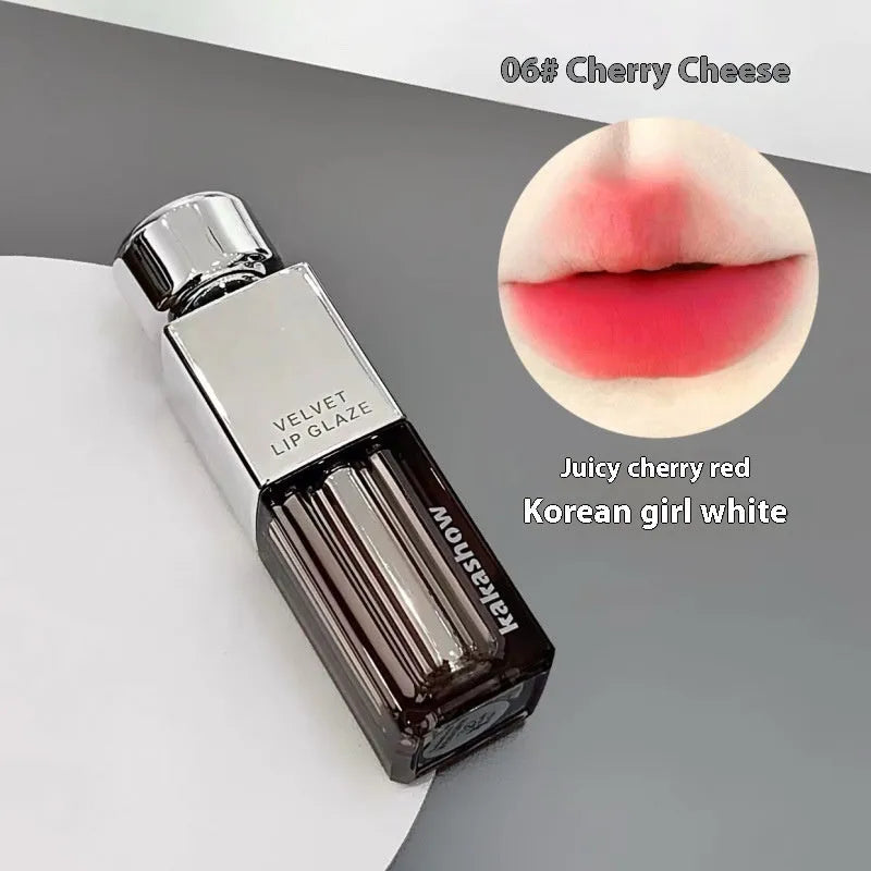 Kakashow matte soft mist velvet lip paint lipstick in six colour shades with 1.8g net content