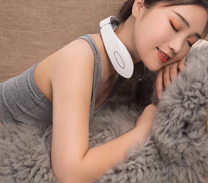 USB charging neck massager with adjustable settings for pain relief