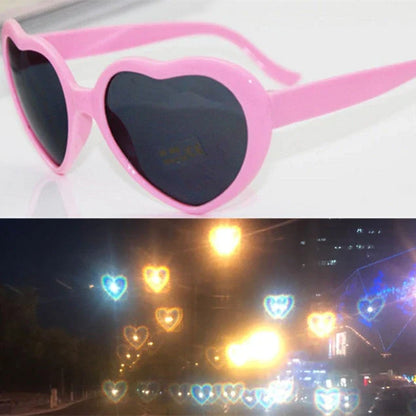 Night Lights Change Love Special Effects Glasses with heart-shaped light transformation