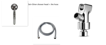 High-Pressure Rainfall Shower Head with 360-Degree Rotation and Built-In Fan for Relaxing Bathing Experience