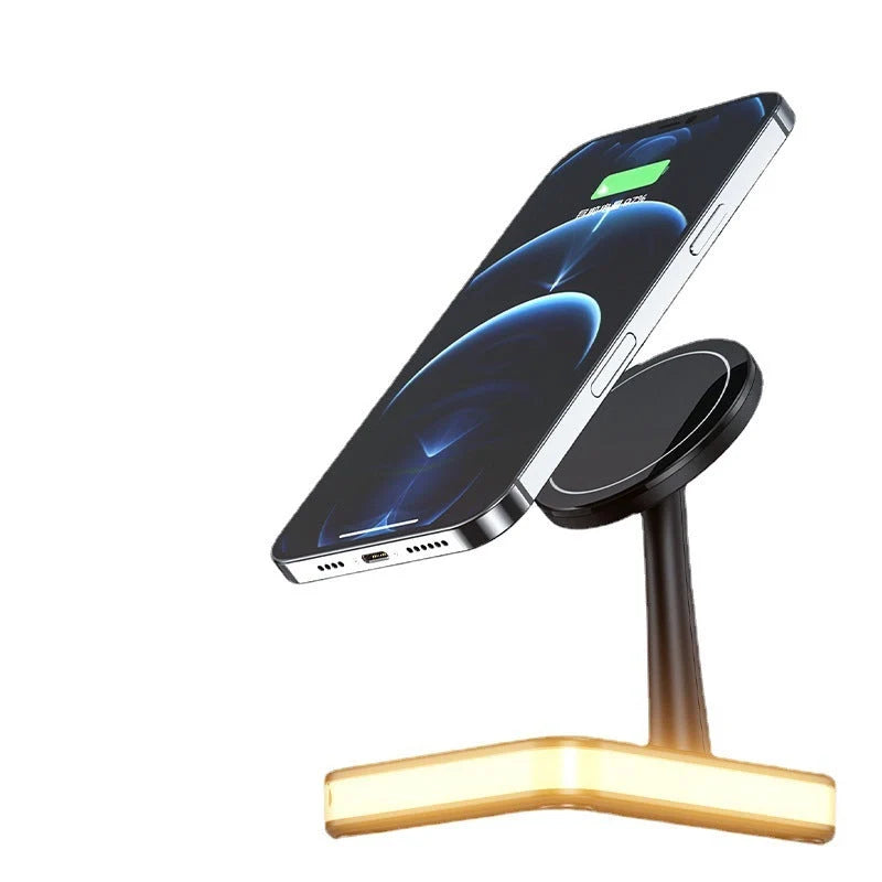 4 In 1 Magnetic Wireless Charger Stand Fast Charging Dock Station in white and black