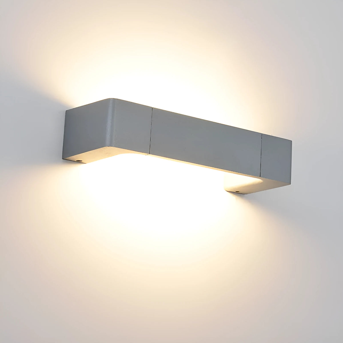 Modern minimalist wall lamp with aluminium shade in white, black, gray, gold colours