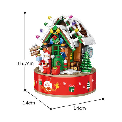 DIY LED Music Box Christmas Tree Ornaments set with over 502 building blocks