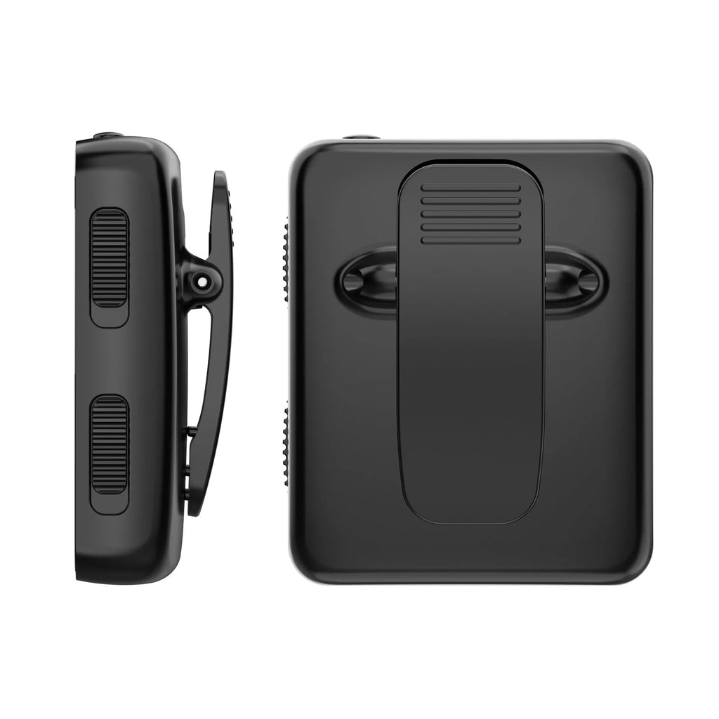 Black ABS earphone monitor transceiver system with transmitter and receiver for musical instruments