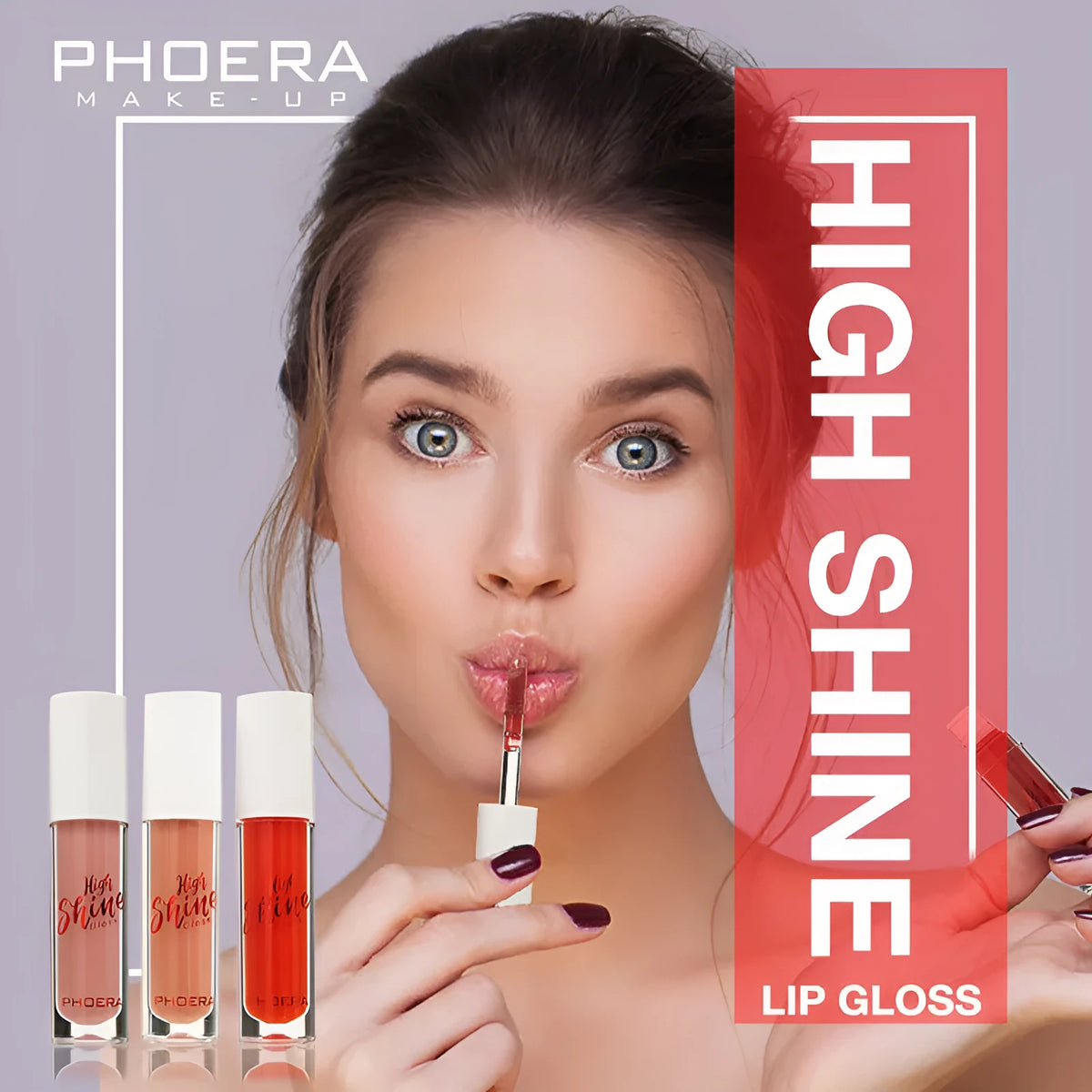 Solid jelly lip gloss in crystal pot with 24 colour options including clear, nude, and black water wave mirror finish