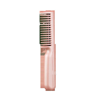 Wireless hair straightening comb with USB charging, negative ion technology, and compact design for salon-quality styling at home