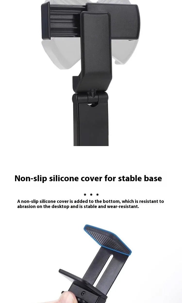 Rotary multifunctional collapsible mobile phone holder in plastic, universal style, available in black green pink