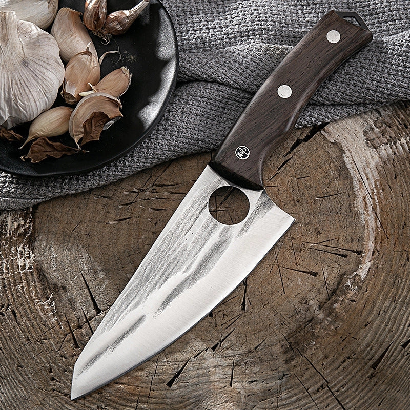 Stainless steel deboning kitchen knives with ergonomic handles and sharp molybdenum vanadium blades