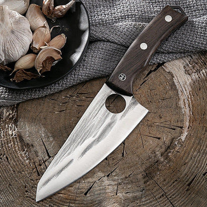 Stainless steel deboning kitchen knives with ergonomic handles and sharp molybdenum vanadium blades