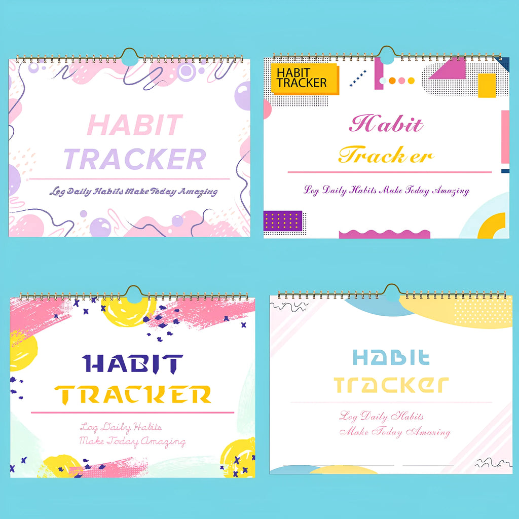 No Date Habit Tracking Planner book in A4 size with 12 pages for schedule recording.