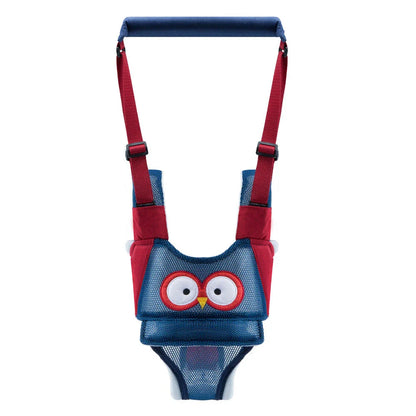 Hands-free baby walking harness in various colors, designed to support and guide toddlers during the early walking stages