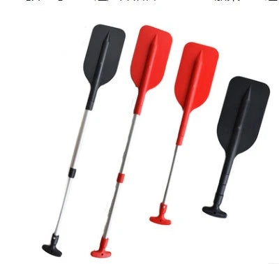 Retractable paddle with telescopic aluminum alloy shaft and high-impact PVC blade for inflatable boats