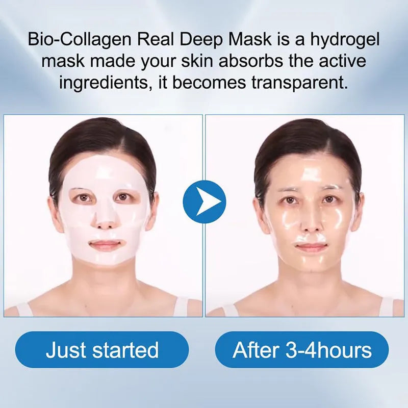 Collagen sheet face mask 34g in box 4 pieces for firming hydration brightening pore refining