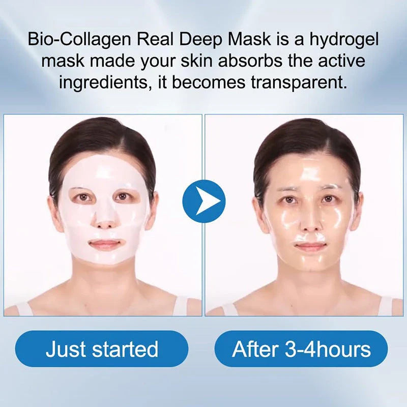 Revitalizing collagen face mask for hydration, wrinkle reduction, and skin brightening