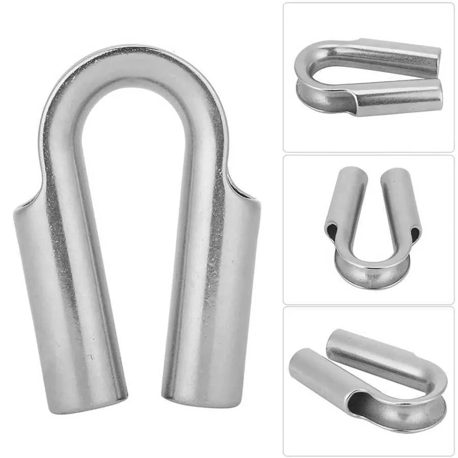 Stainless steel tubular chicken heart sleeve ring set in various sizes from M4 to M35.