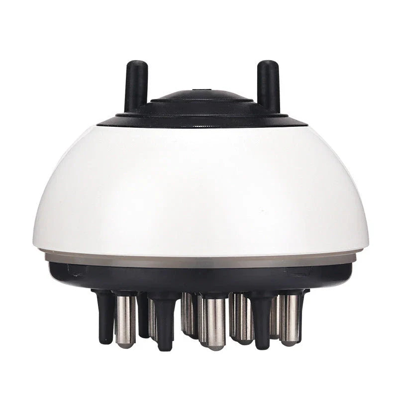 Advanced hair growth comb with flexible bristles and liquid applicator for nourishing scalp and stimulating hair follicles