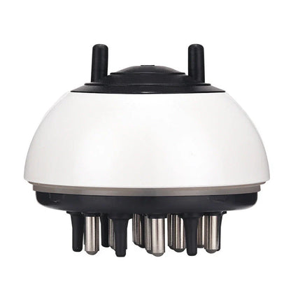 Advanced hair growth comb with flexible bristles and liquid applicator for nourishing scalp and stimulating hair follicles