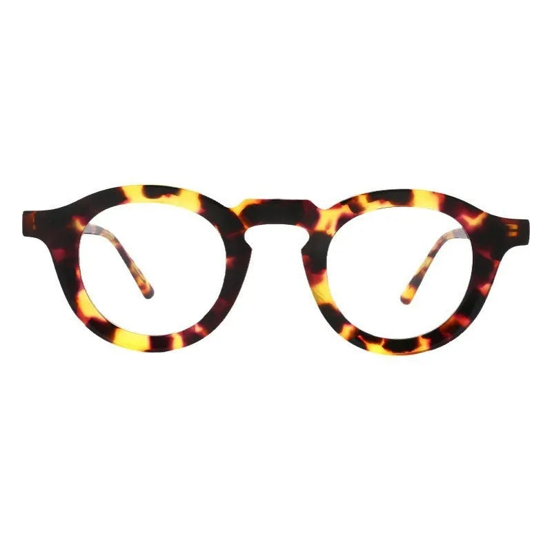 Hip-hop fashion glasses with thick sebum colour stitching plate frame and full rim construction