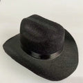 British cowboy hat for a cat or dog in non-woven fabric with decorative ribbon trim.