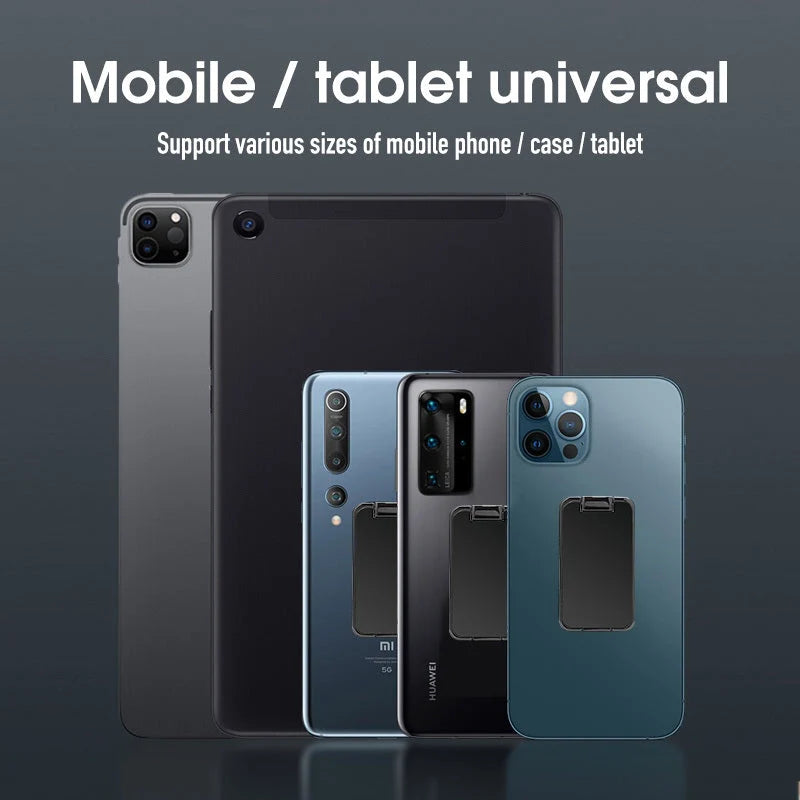 Foldable mobile phone holder in silver, rose gold, black, and gold