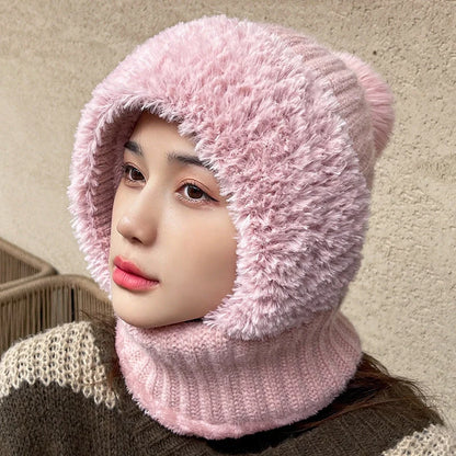 Multifunctional hat scarf one-piece in various colours for winter warmth