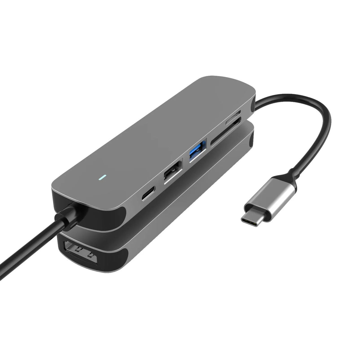 Multi-function USB-C hub docking station 10in1 with HDMI ports and external power supply