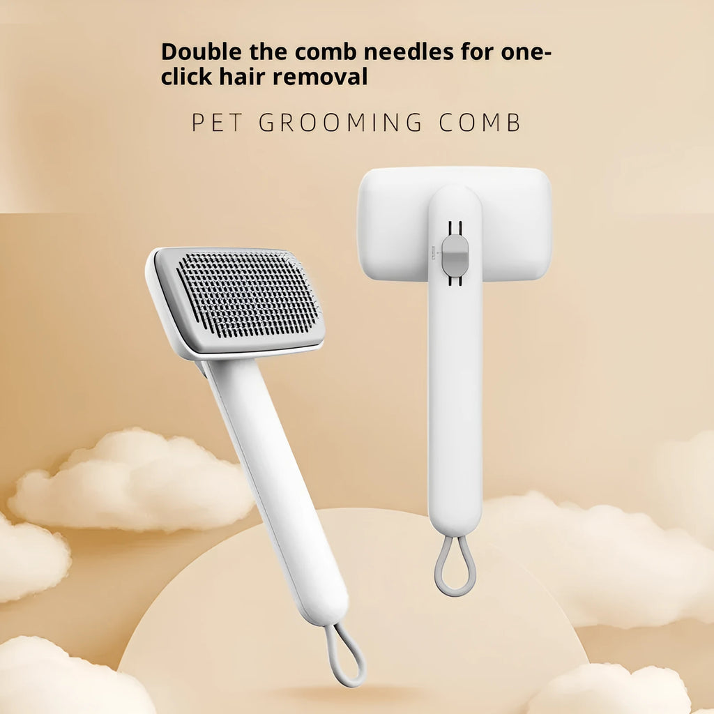 Bread comb-shaped pet hair removal brush in black, white, and green made from ABS material