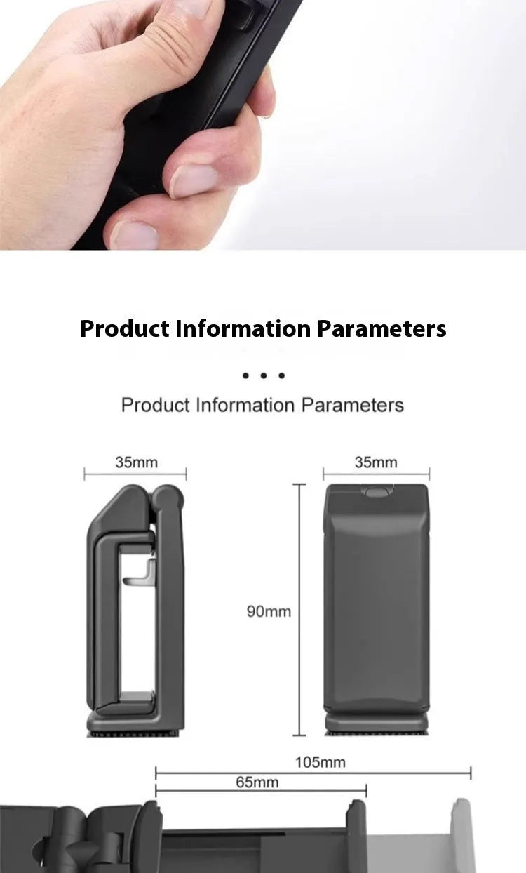 Rotary multifunctional collapsible mobile phone holder in plastic, universal style, available in black green pink