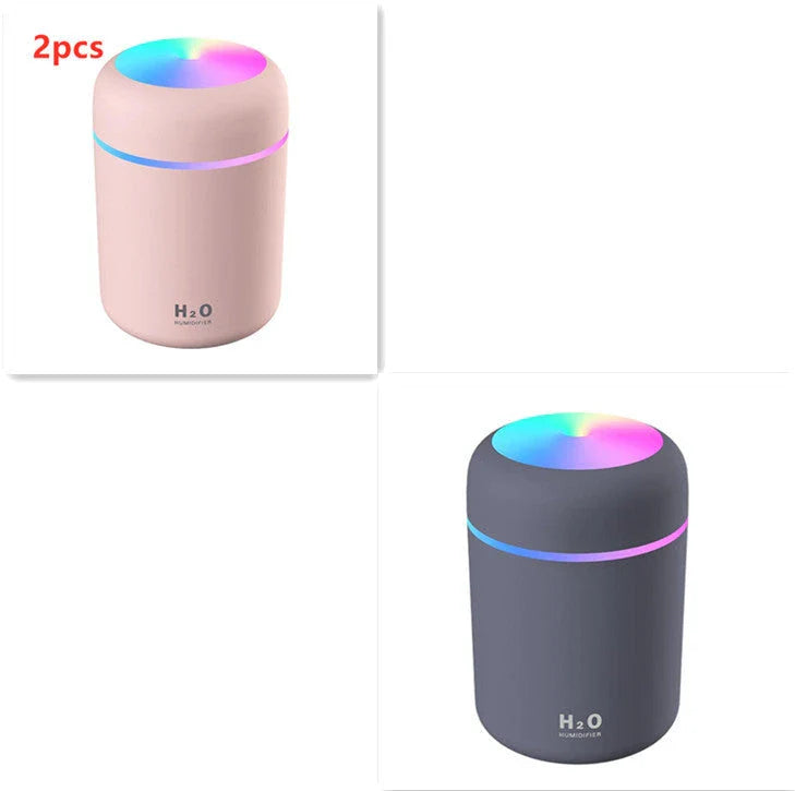 Mini USB Desktop Humidifier with Soothing Mist, Color-Changing Lights, and Quiet Operation