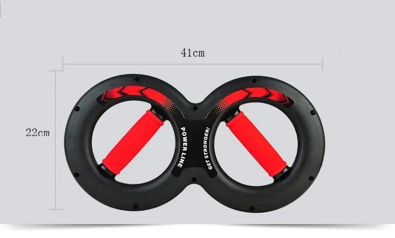 Hand strength training equipment in black with ABS shell, foam grip, spring steel core, 41cm long