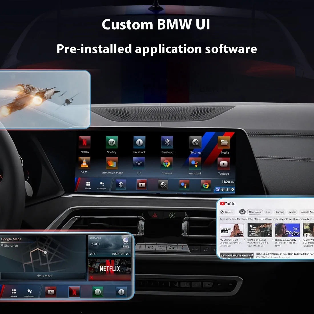 Car Modification Navigation Upgrade Android Box with 4G WIFI and capacitive touch screen in plastic casing