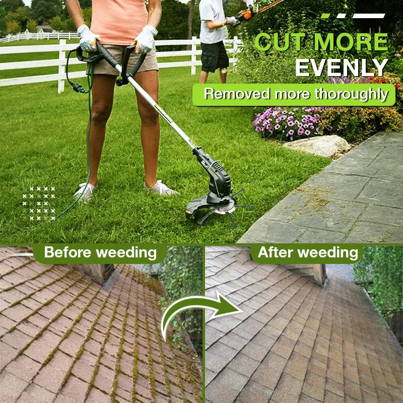 Stainless steel wire wheel attachment for electric mower with 150mm diameter